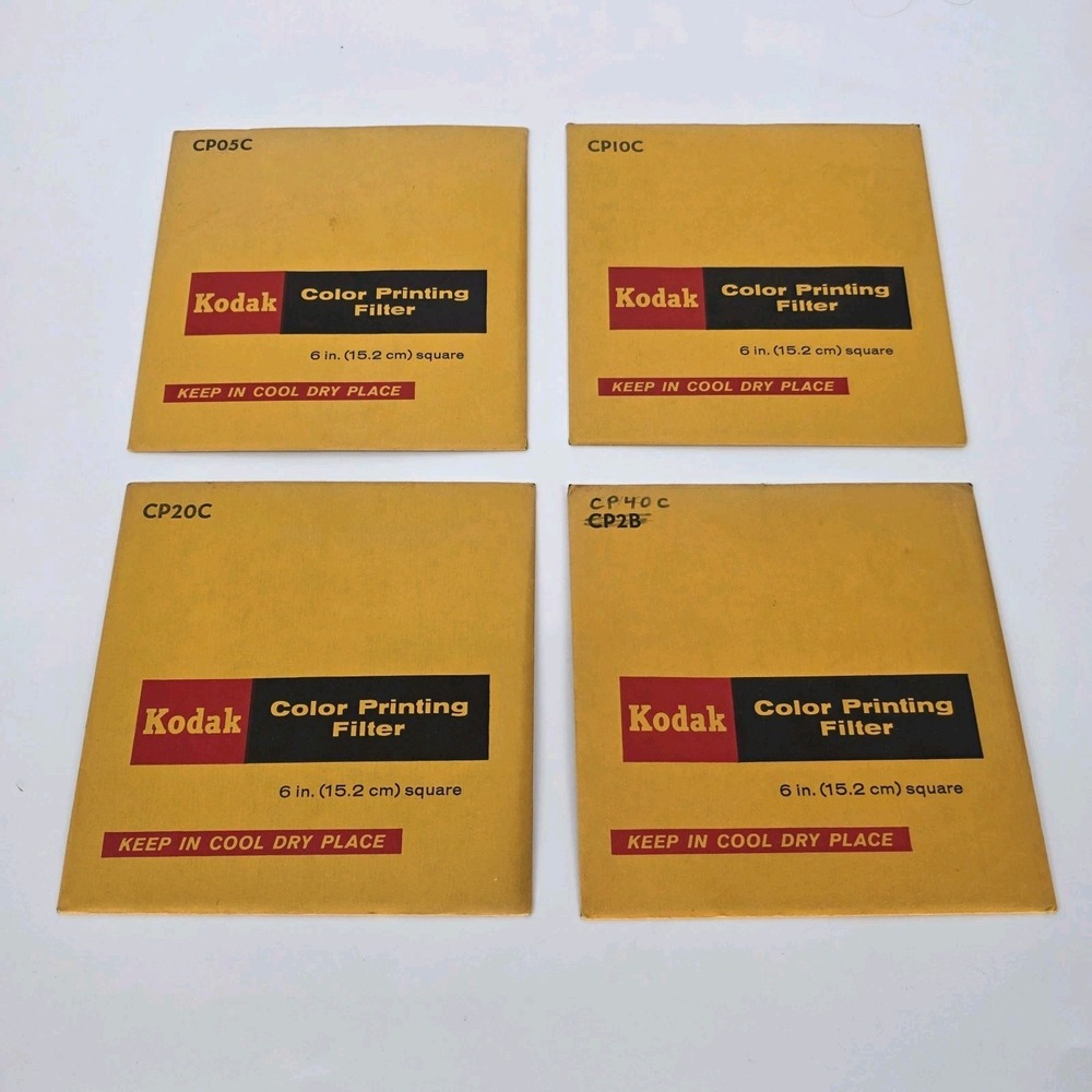 Kodak Color Printing Filter CP05C CP10C CP20C CP40C Lot Of 4 Made In USA
